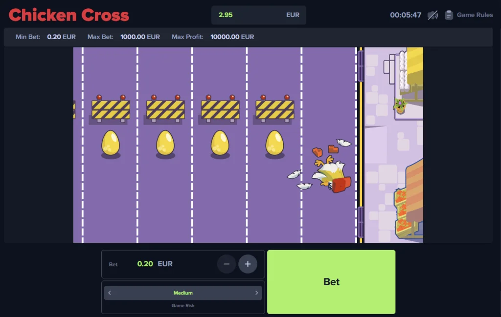 Chicken Cross Demo Spiel