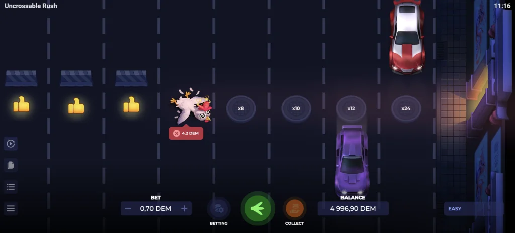 Uncrossable Rush Demo Spiel