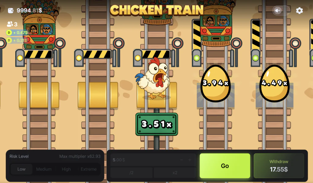 Chicken Train Spiel von 100HP Gaming	