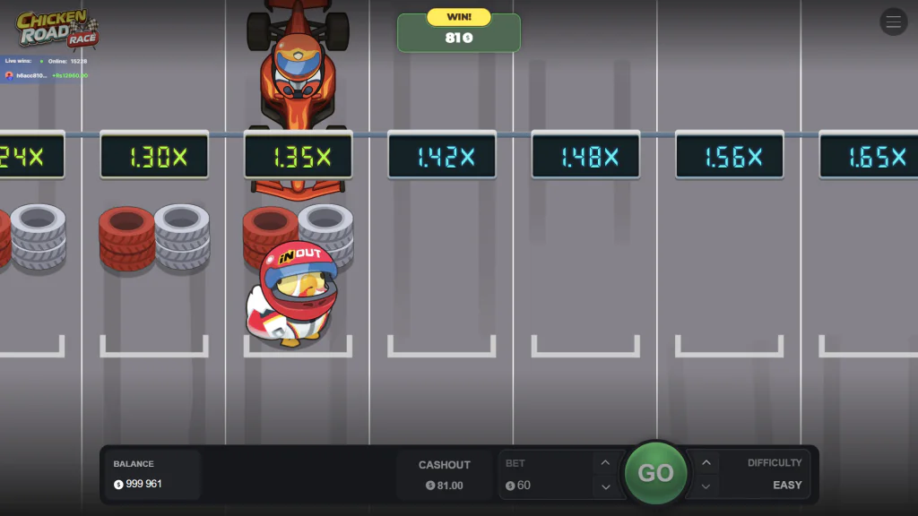 Chicken Road Race Spiel Demo